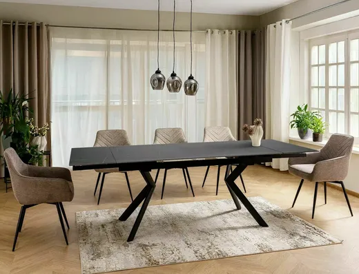 Stół rozkładany NORTON 160/240x90 - czarny mat