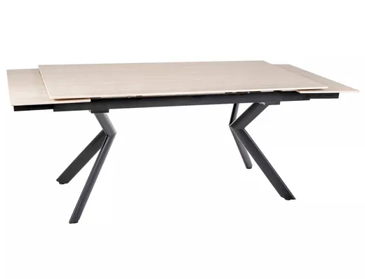 Stół rozkładany NORTON 160/240x90 - beżowy/czarny mat