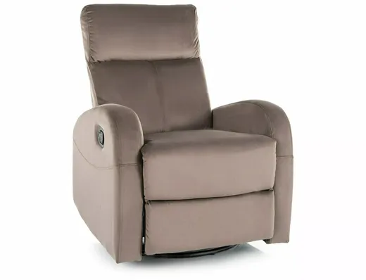 Fotel rozkładany OLIMP Velvet - cappuccino Bluvel 38