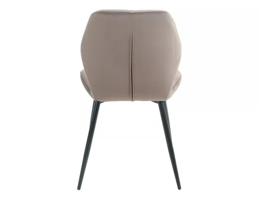 Krzesło tapicerowane welurowe RICK Velvet - cappuccino Bluvel 38