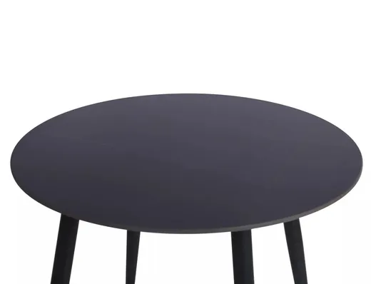 Stół okrągły RION 90 cm - czarny mat