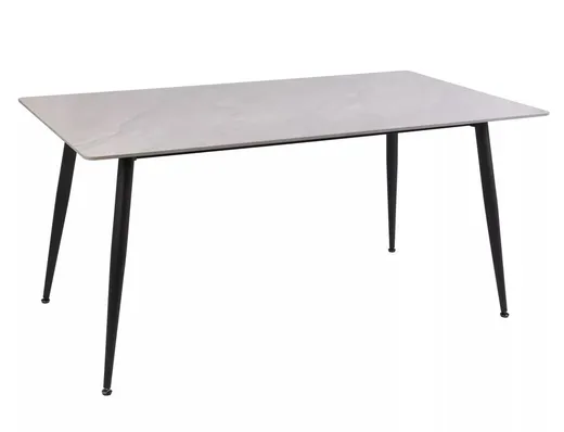 Stół RION 160x90 - szary połysk/czarny mat
