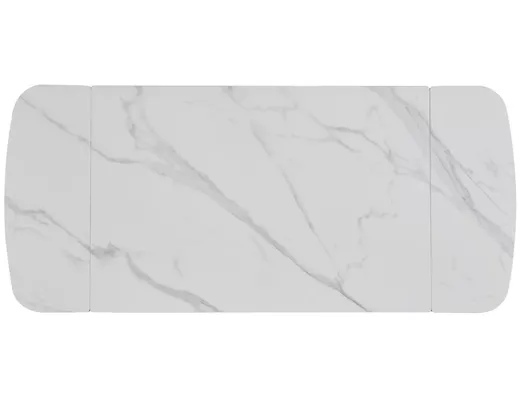 Stół rozkładany SENTO 120/180x80 - biały połysk/czarny mat