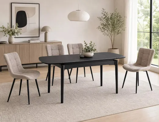 Stół rozkładany SENTO 120/180x80 - czarny mat