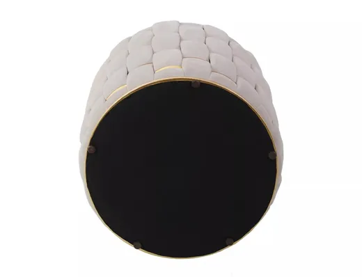 Puf ze schowkiem TIARA Velvet - jasny beżowy