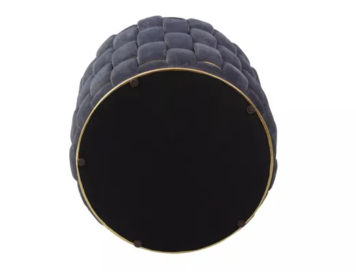 Puf ze schowkiem TIARA Velvet -szary