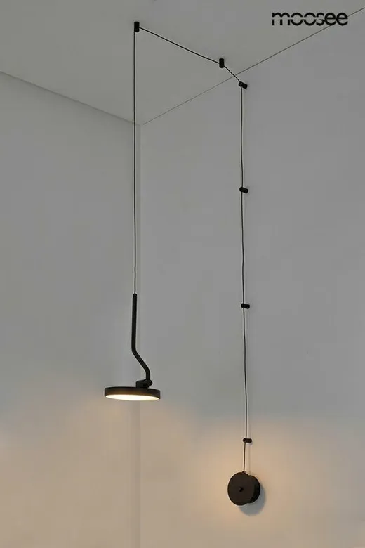 MOOSEE Lampa ścienna FLAT - czarny