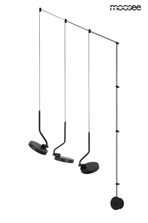 MOOSEE Lampa ścienna FLAT 3 - czarny