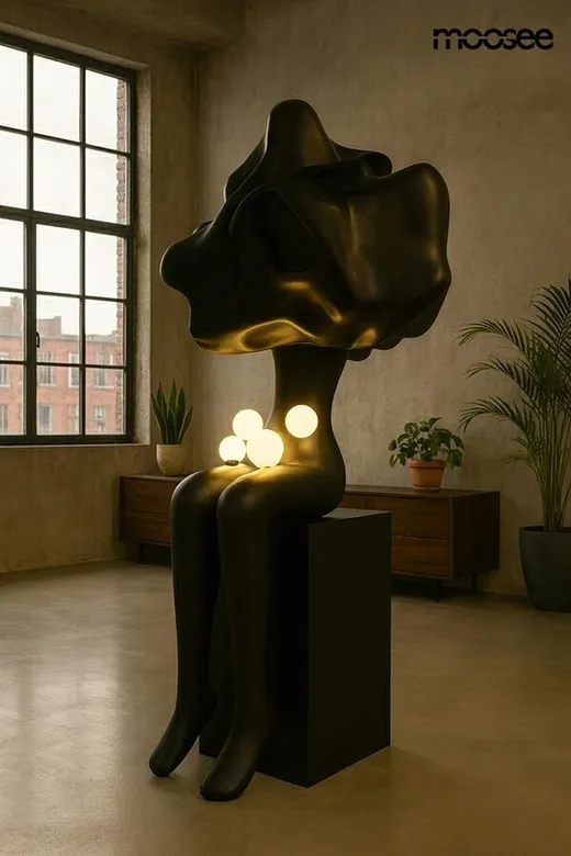 MOOSEE Lampa podłogowa HUMAN IN THE CLOUDS - czarny