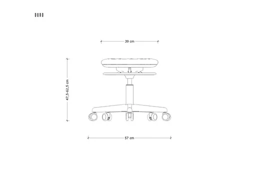 Taboret specjalistyczny DURO - czarny