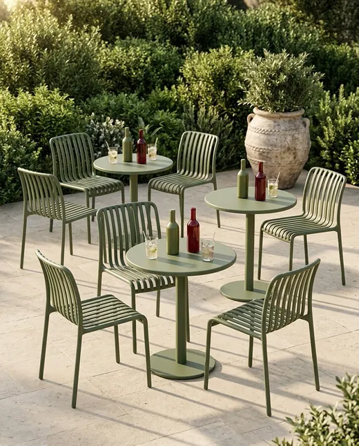 Krzesło z tworzywa STRIPS UV - zielony