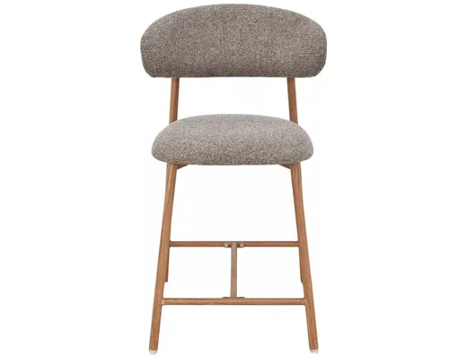 Hoker tapicerowany ELTON H-2 - cappuccino/dąb