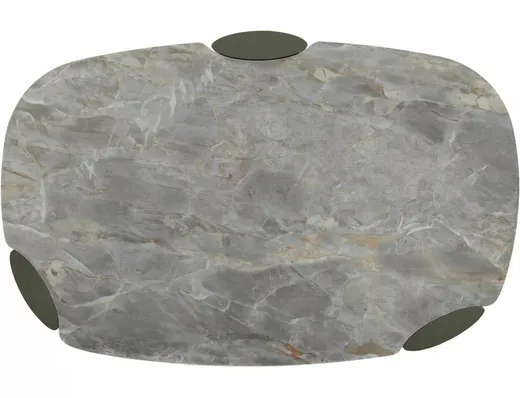 Ława ADORO A CERAMIC 105x65 - szary Grigio / miedziany