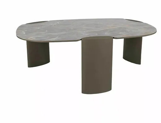 Ława ADORO A CERAMIC 105x65 - szary Grigio / miedziany