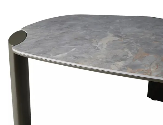 Ława ADORO A CERAMIC 105x65 - szary Grigio / miedziany