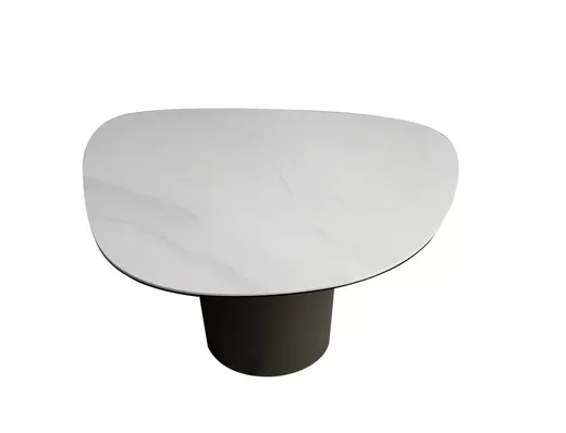 Ława BELLO B 75x50 - biały połysk/miedziany