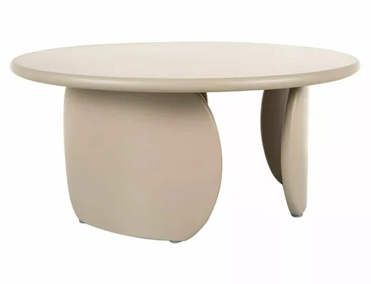 Ława okrągła NOEMI 80 cm - ciemny beżowy