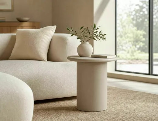 Ława okrągła TIP 45 cm - ciemny beżowy