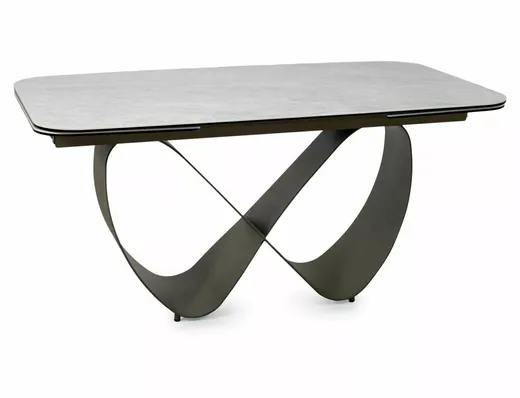 Stół rozkładany INFINITY CERAMIC 160/240x95 - beżowy/miedziany
