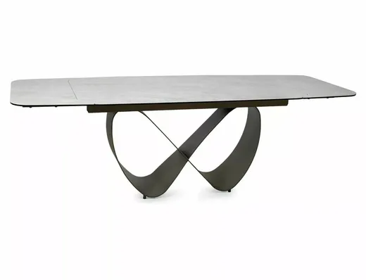 Stół rozkładany INFINITY CERAMIC 160/240x95 - beżowy/miedziany