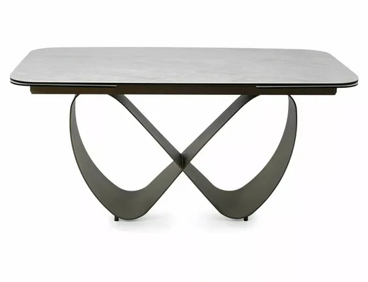 Stół rozkładany INFINITY CERAMIC 160/240x95 - beżowy/miedziany