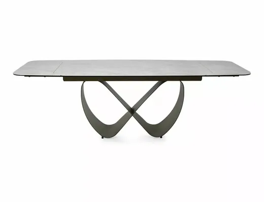 Stół rozkładany INFINITY CERAMIC 160/240x95 - beżowy/miedziany