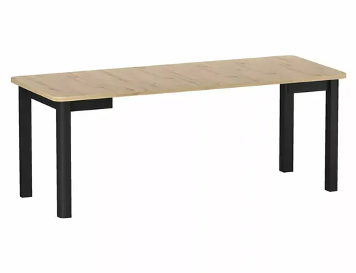 Stół rozkładany OSKAR 80/200x80 - dąb artisan/czarny