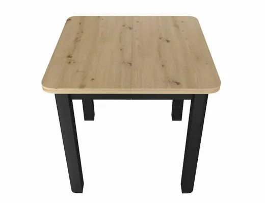 Stół rozkładany OSKAR 80/200x80 - dąb artisan/czarny