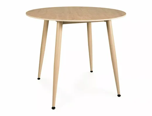 Stół okrągły RION 90 cm - beż mat/kaszmir