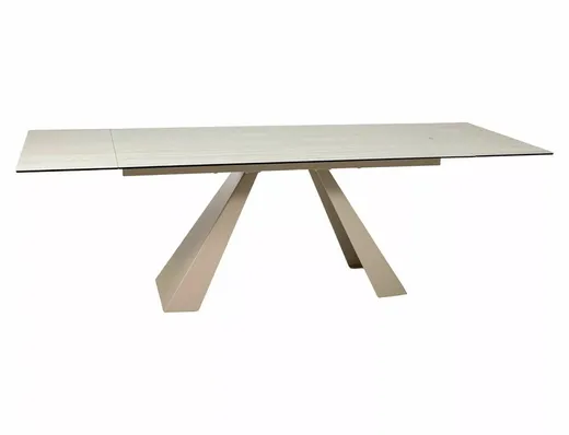 Stół rozkładany SALVADORE CERAMIC 160/240x90 - beż mat/kaszmir