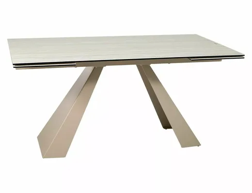 Stół rozkładany SALVADORE CERAMIC 160/240x90 - beż mat/kaszmir