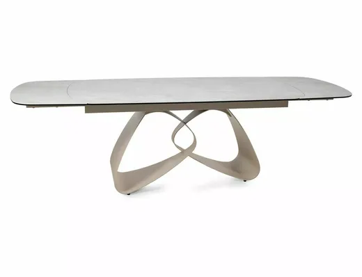 Stół rozkładany VALENTINO CERAMIC 180/260x98 - beż połysk/kaszmir