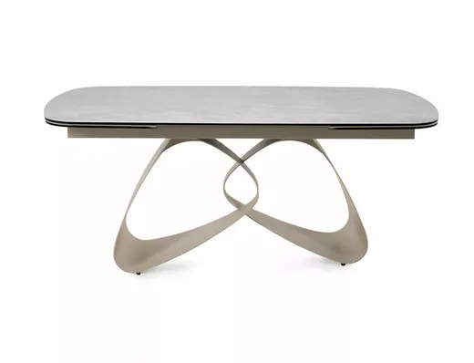 Stół rozkładany VALENTINO CERAMIC 180/260x98 - beż połysk/kaszmir