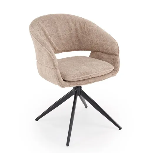 Krzesło obrotowe tapicerowane K602 - cappuccino