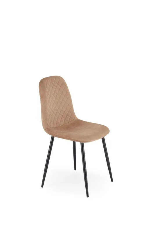 Krzesło tapicerowane K608 velvet - beżowy