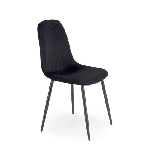 Krzesło tapicerowane K608 velvet - czarny