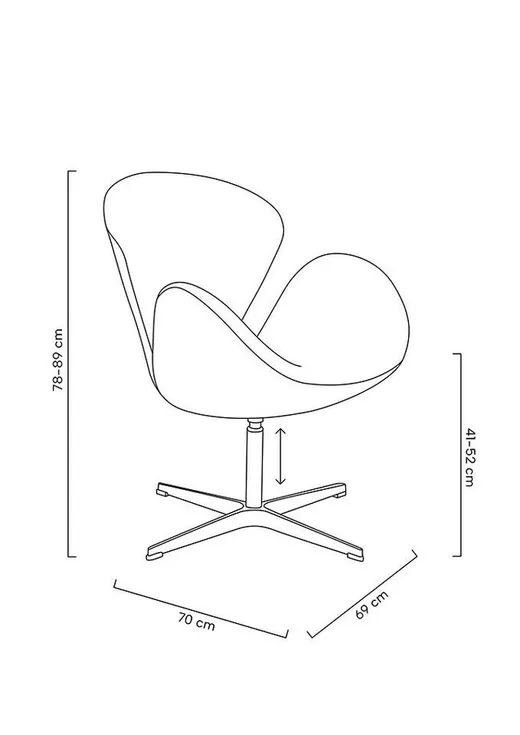 Fotel obrotowy SWAN PREMIUM regulowany - czerwony