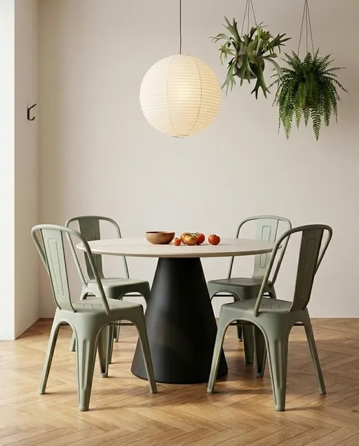 Zestaw 6 krzeseł z tworzywa TOWER PARIS PP UV - jasny zielony