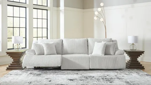 Sofa 3-osobowa duża z funkcją relaks TOP TIER 92706-40-46-41 - jasny szary