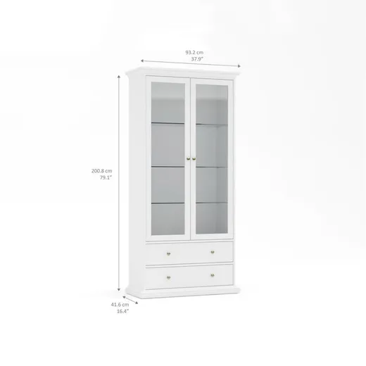 Witryna PARIS 2+2 - biały mat