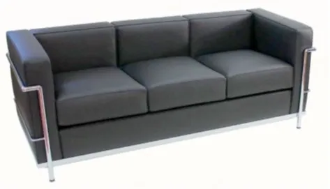 Sofa 3-osobowa LC 2 wg projektu LE CORBUSIER