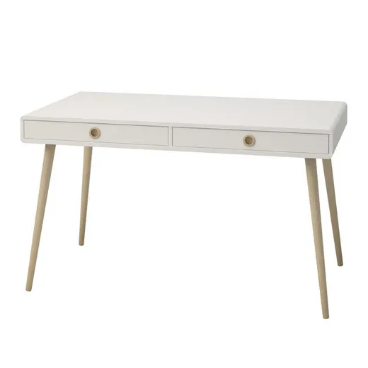 Biurko szerokie SOFT LINE 2S - biały
