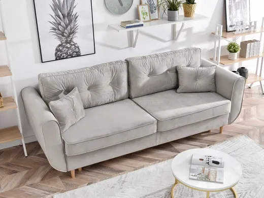 Sofa rozkładana BLINK - beżowy/buk