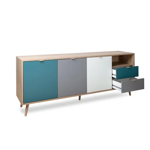 Komoda 3-drzwiowa z dwiema szufladami CUBA 2S3D