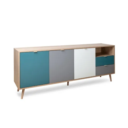 Komoda 3-drzwiowa z dwiema szufladami CUBA 2S3D