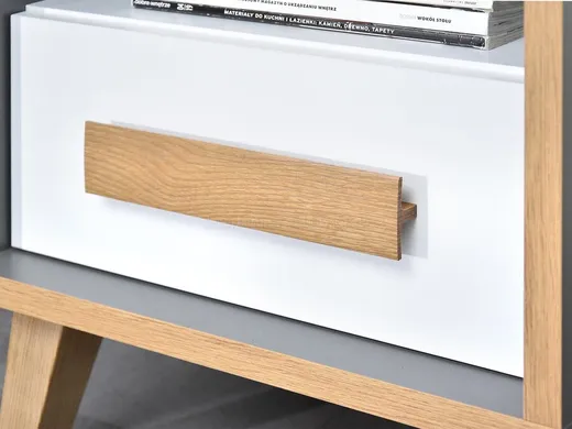 Szafka nocna SMART S11 - szary/biały/jesion