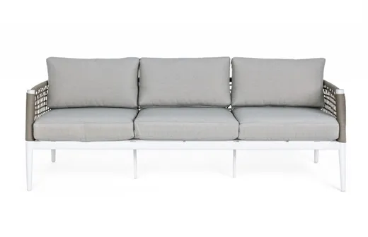 Sofa 3-osobowa CALYPSO - biały/ szary