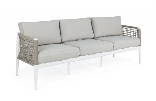 Sofa 3-osobowa CALYPSO - biały/ szary