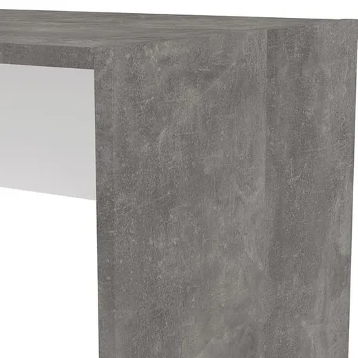 Biurko narożne z regałem FUNCTION EXTRA 4 - biały/beton