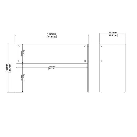 Biurko FUNCTION PLUS 113 cm - dąb wotan jasny